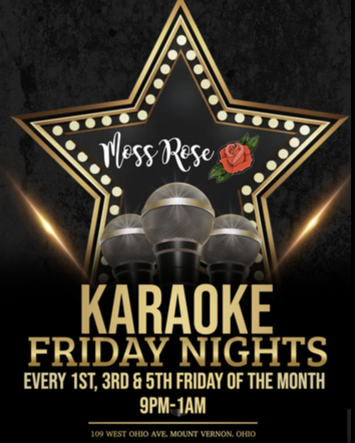 Moss Rose Karaoke Friday Nights Flyer